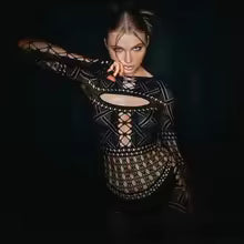 Fishnet Romper