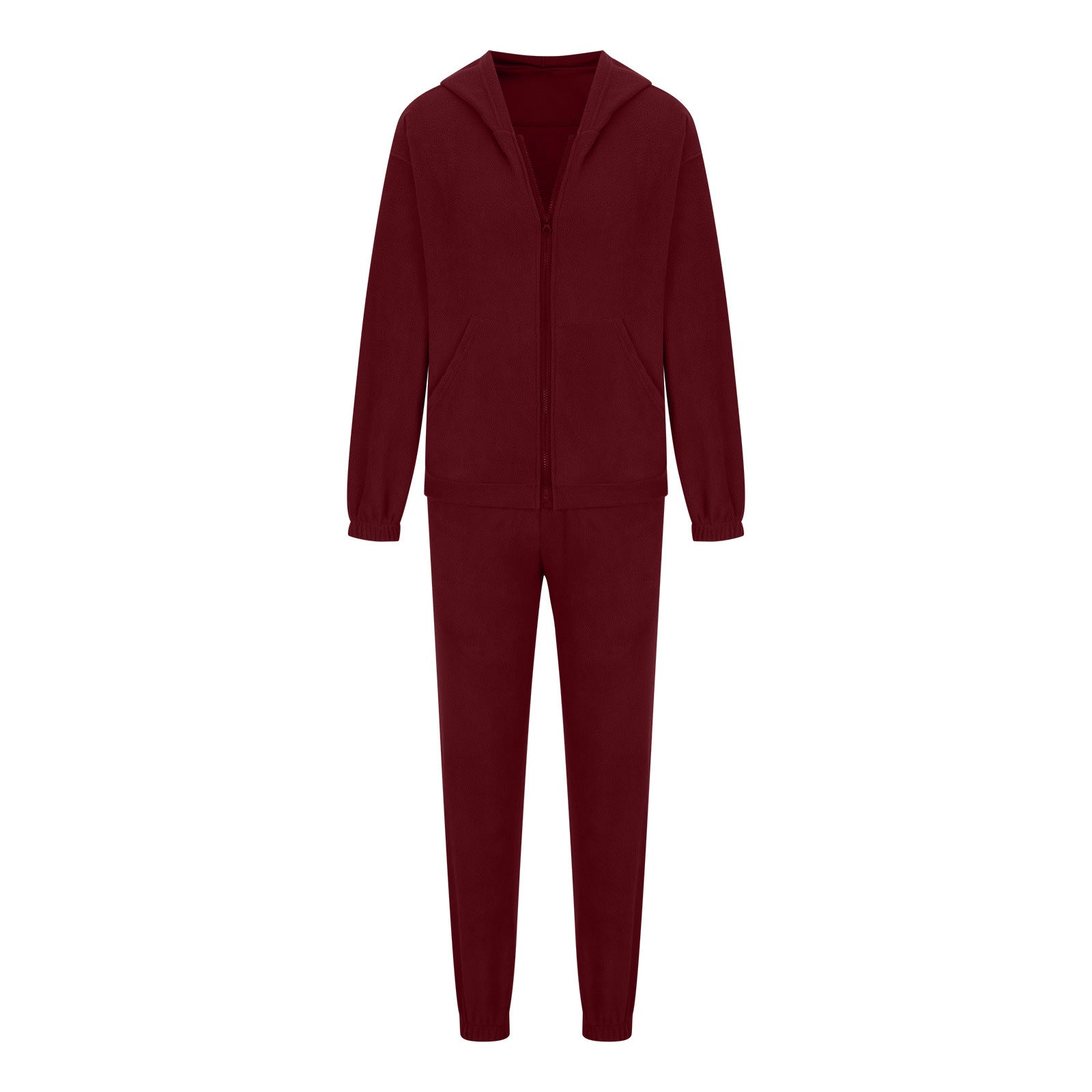 Zip Up Long Sleeve Hoodie and Joggers Set