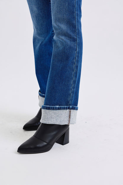 Judy Blue Full Size Mid-Rise Bootcut Jeans with Thermal Lining