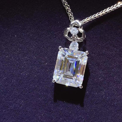 Moissanite 5 Carat 925 Sterling Silver Necklace