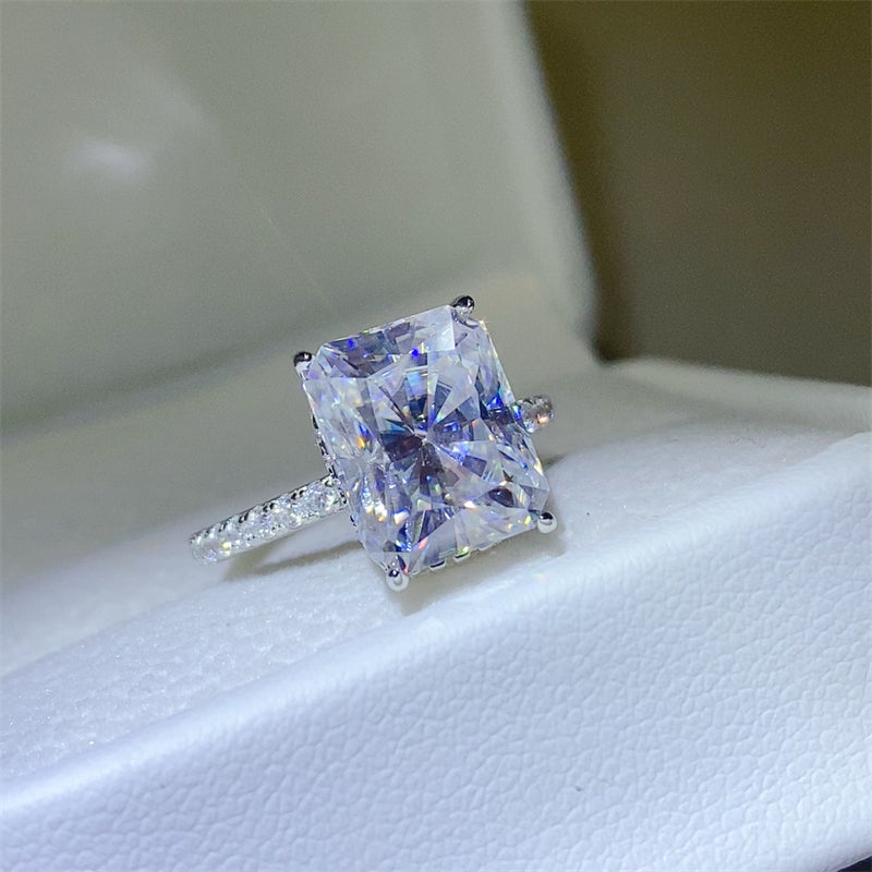 Moissanite 5 Carat Zircon 925 Sterling Silver Ring