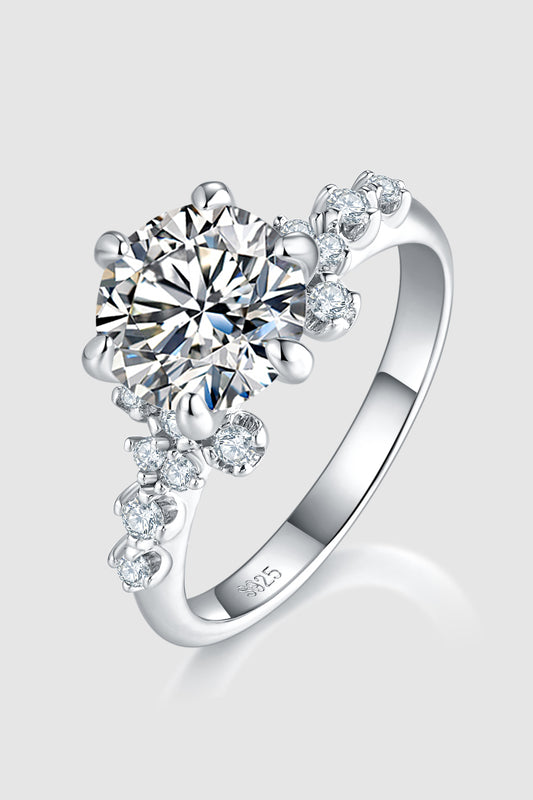 Moissanite 2 Carat 925 Sterling Silver Ring