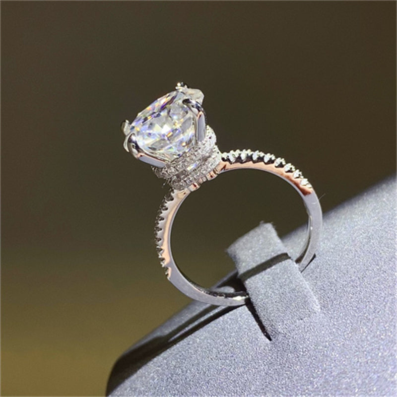 Moissanite 5 Carat 925 Sterling Silver Ring