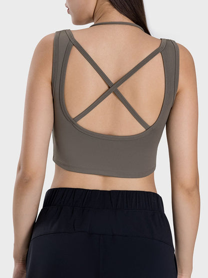 Crisscross Square Neck Active Tank