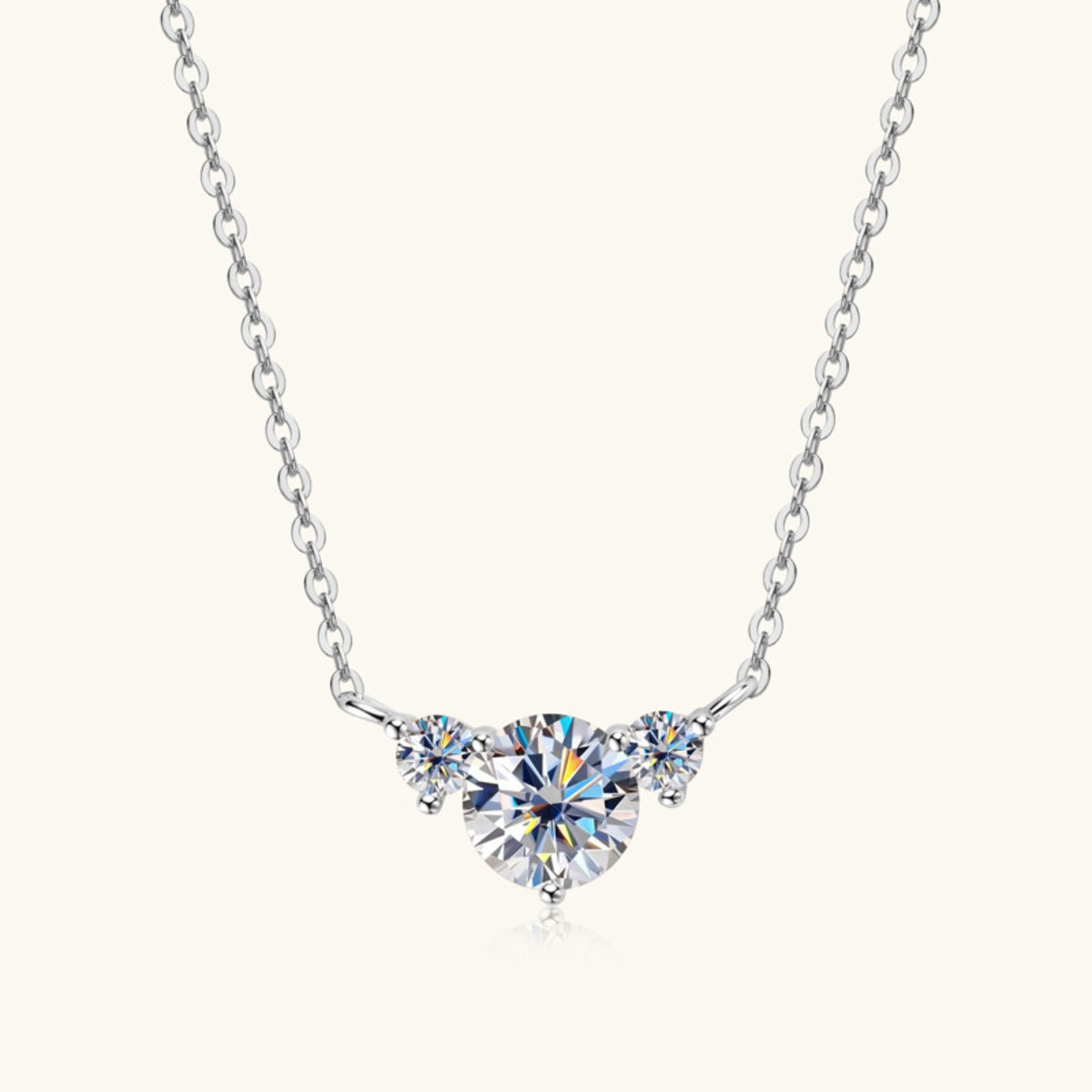 Moissanite 1.2 Carat 925 Sterling Silver Necklace