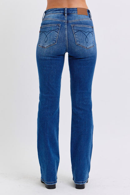 Judy Blue Full Size Mid-Rise Bootcut Jeans with Thermal Lining