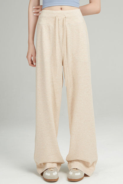 Basic Bae Drawstring Wide Leg Pants with Pockets