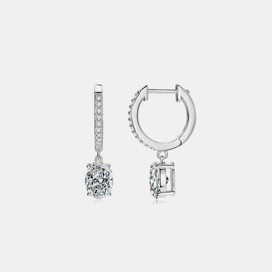 Moissanite 3 Carat 925 Sterling Silver Earrings