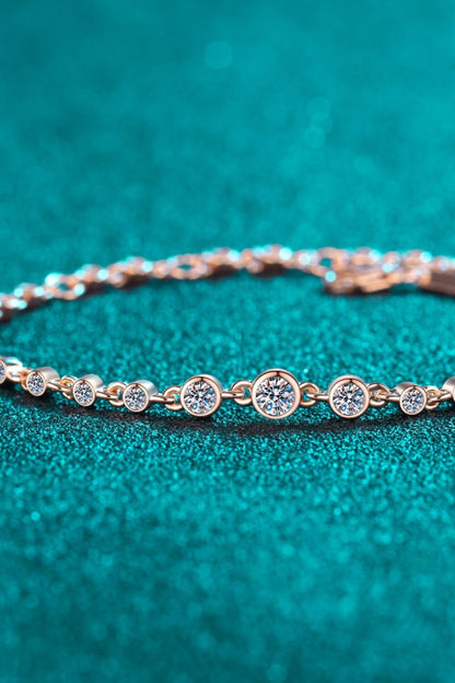 Moissanite 925 Sterling Silver Inlaid Bracelet