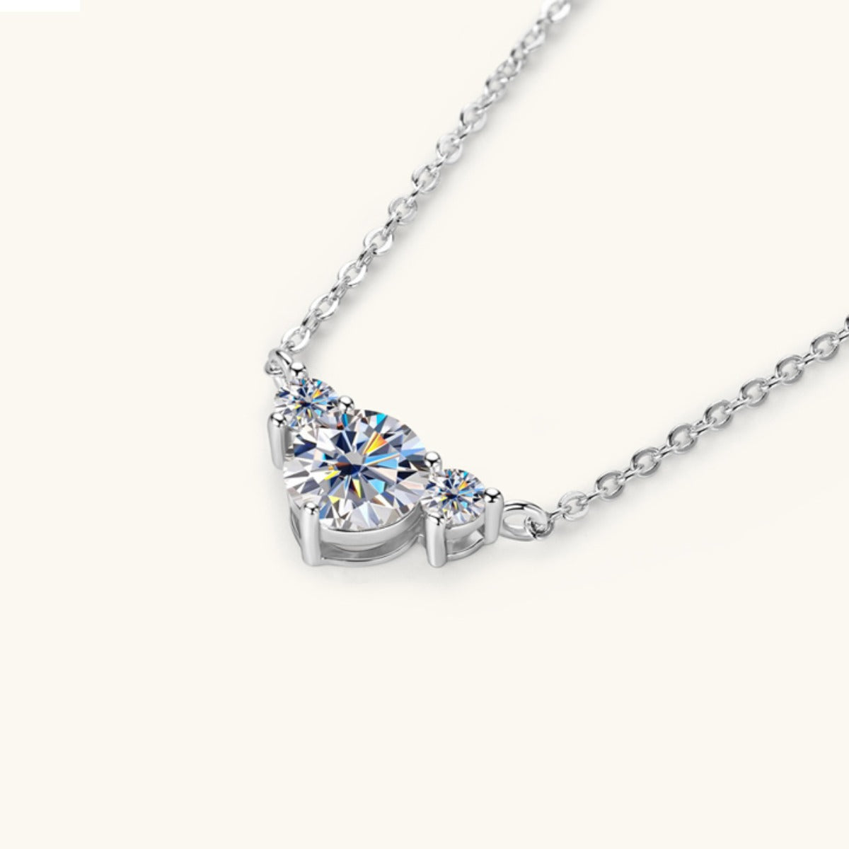 Moissanite 1.2 Carat 925 Sterling Silver Necklace