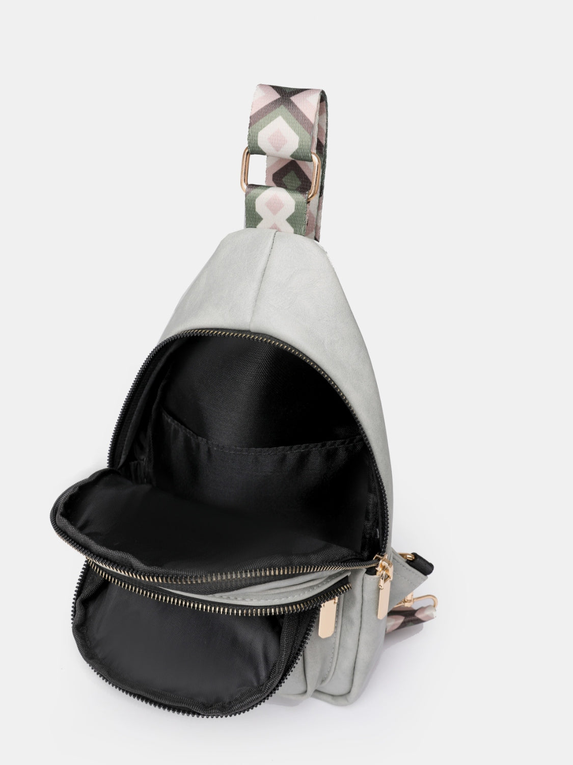 PU Leather Adjustable Strap Sling Bag