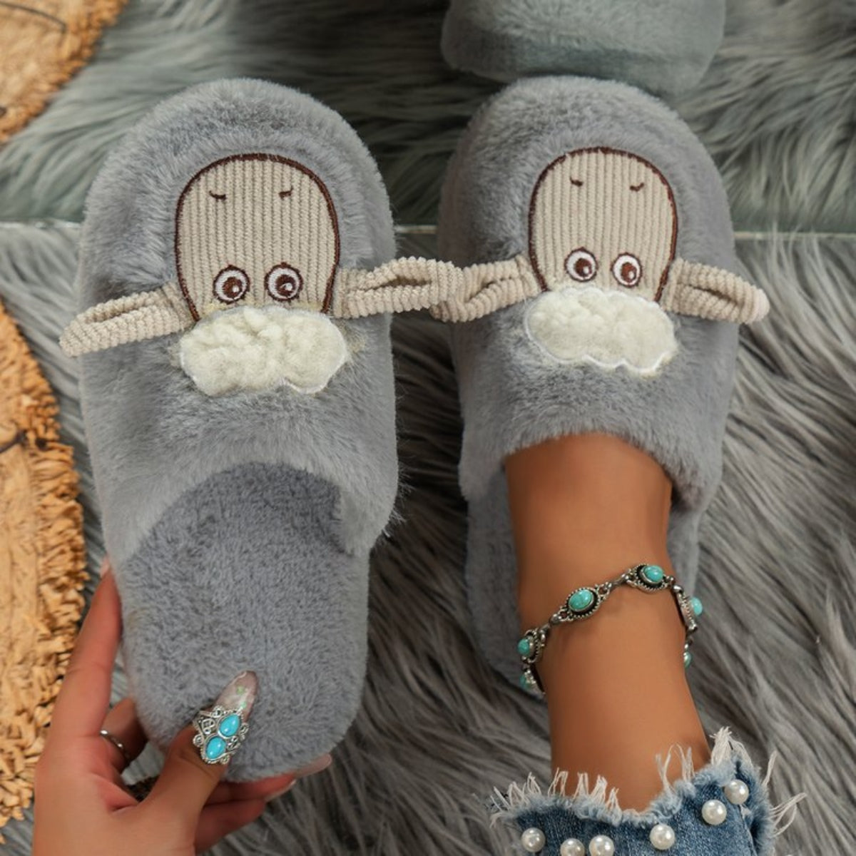 Sheep Round Toe Slippers