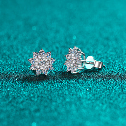 Moissanite 925 Sterling Silver Zircon Stud Earrings