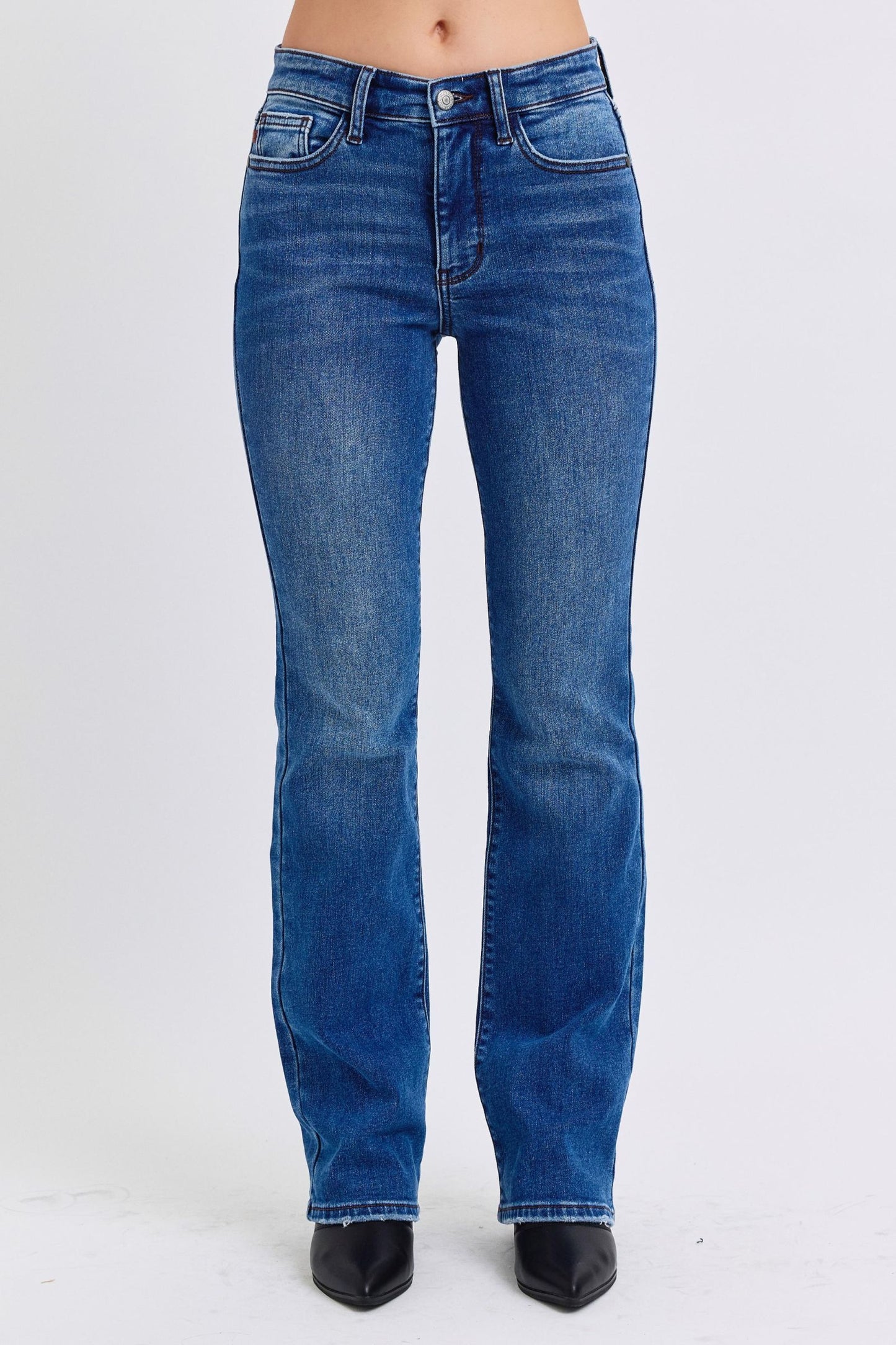 Judy Blue Full Size Mid-Rise Bootcut Jeans with Thermal Lining