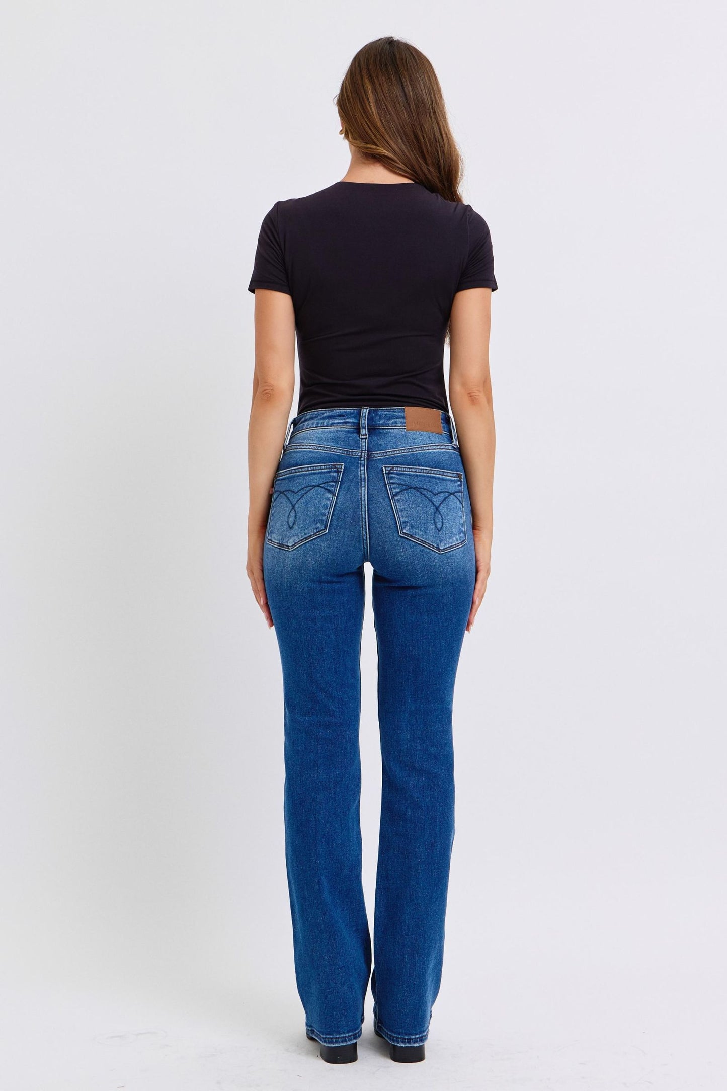 Judy Blue Full Size Mid-Rise Bootcut Jeans with Thermal Lining