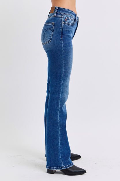 Judy Blue Full Size Mid-Rise Bootcut Jeans with Thermal Lining