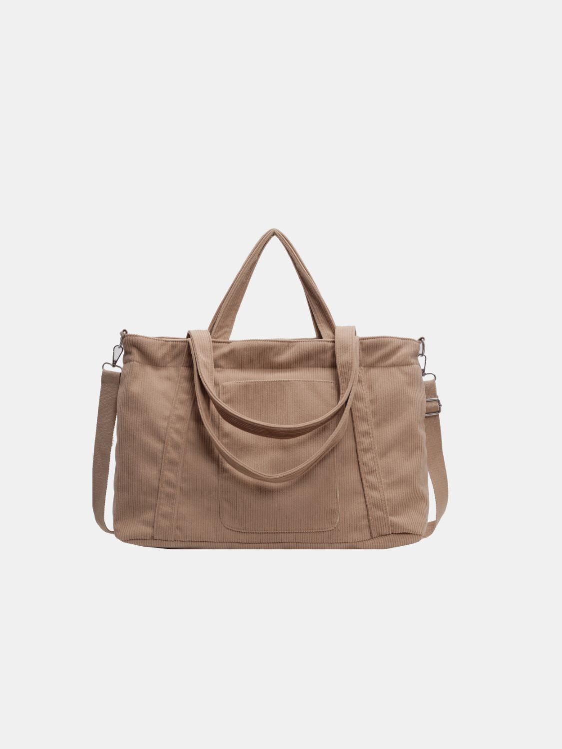 Corduroy Solid Large Tote Bag