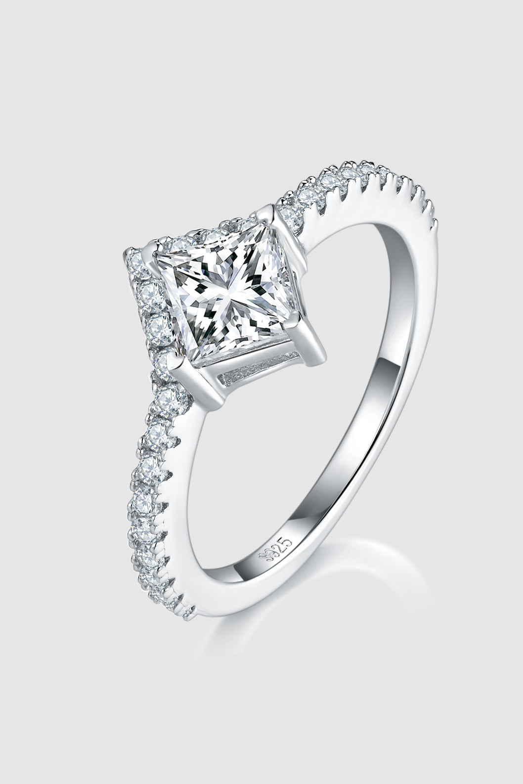 Moissanite 1 Carat 925 Sterling Silver Double Layered Ring