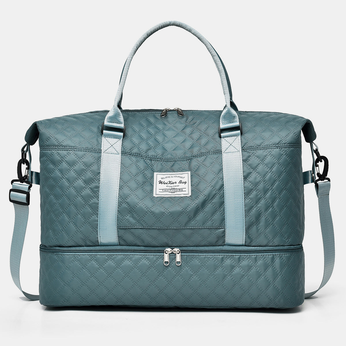 Diamond Grid Oxford Cloth Oversize Travel Bag