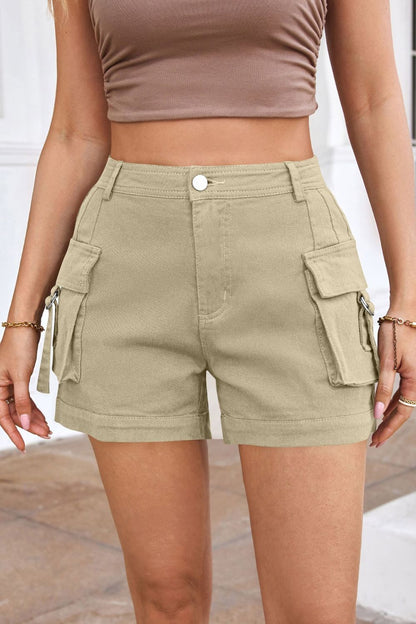 High Waist Shorts with Pockets