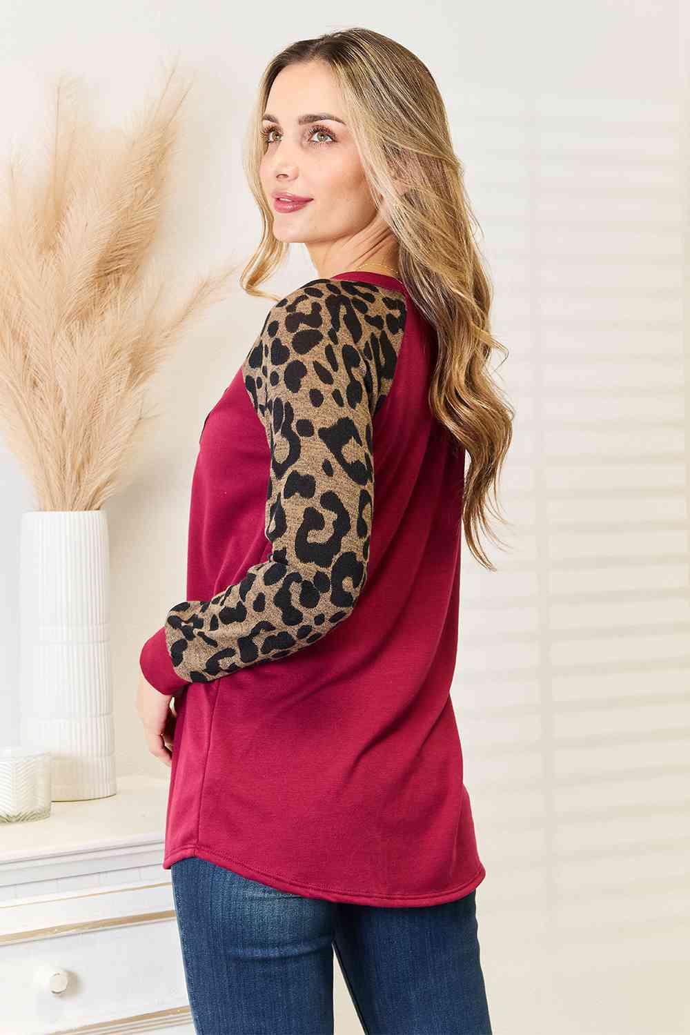 Heimish Full Size Animal Print Reindeer Top