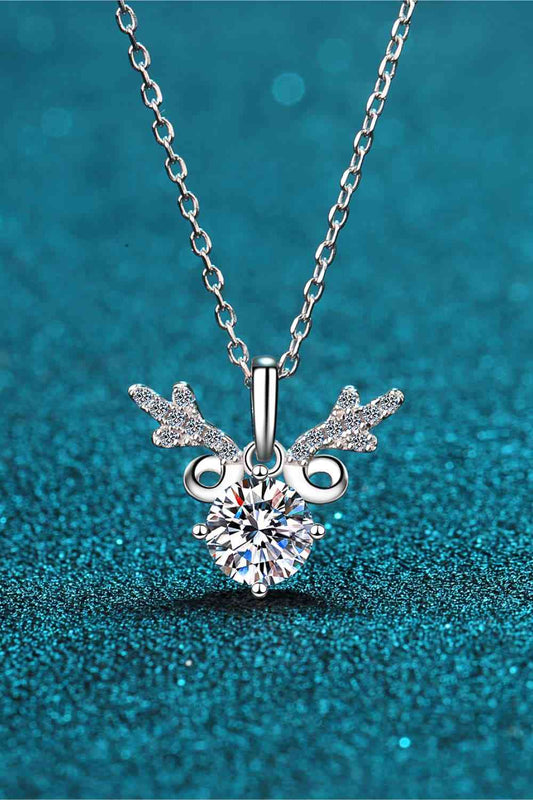 Moissanite 1 Carat  925 Sterling Silver Necklace