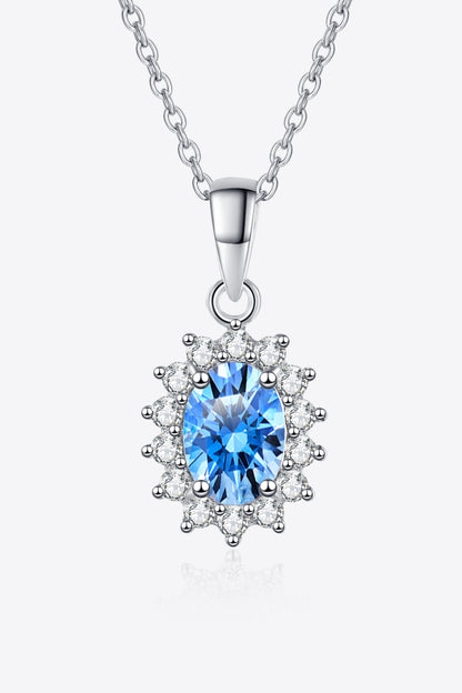 Moissanite 1 Carat 925 Sterling Silver Necklace