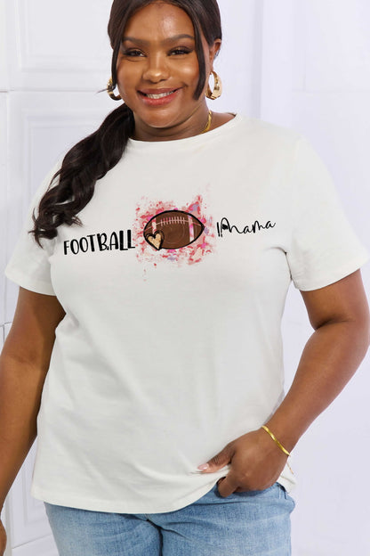 Simply Love Full Size Football Mama Graphic Cotton Tee