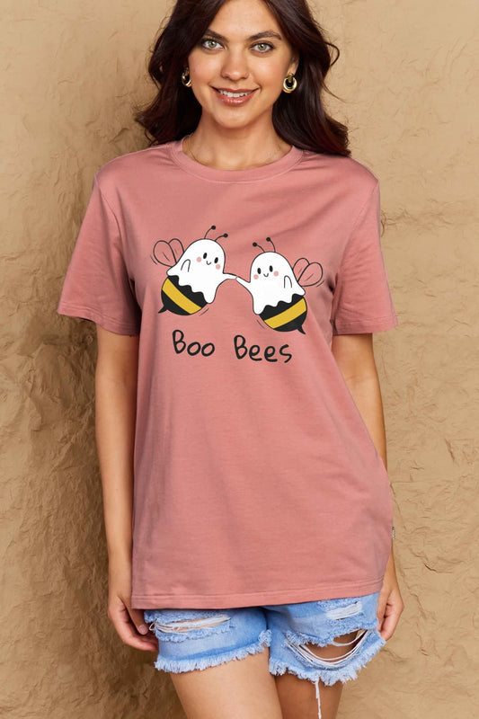 Simply Love Full Size Boo Bees Graphic Cotton T-Shirt